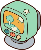 Screens and monitors, a sticker from the Space Cabin world