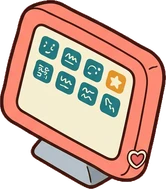 Screens and monitors, a sticker from the Space Cabin world