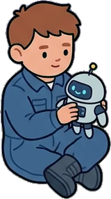 People sitting, a sticker from the Space Cabin world