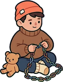 People sitting, a sticker from the Space Cabin world