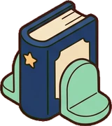 Shelf things, a sticker from the Space Cabin world