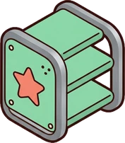 Side tables, a sticker from the Space Cabin world