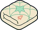 Cushions and blankets, a sticker from the Space Cabin world