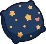 Cushions and blankets, a sticker from the Space Cabin world