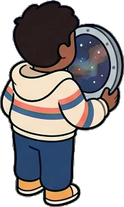 People standing, a sticker from the Space Cabin world