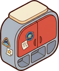 Wall cabinets, a sticker from the Space Cabin world