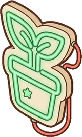 Wall lights, a sticker from the Space Cabin world