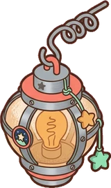 Wall lights, a sticker from the Space Cabin world