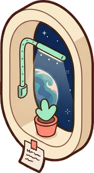 Windows, a sticker from the Space Cabin world