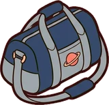 Bags, hats and shoes, a sticker from the Space Cabin world