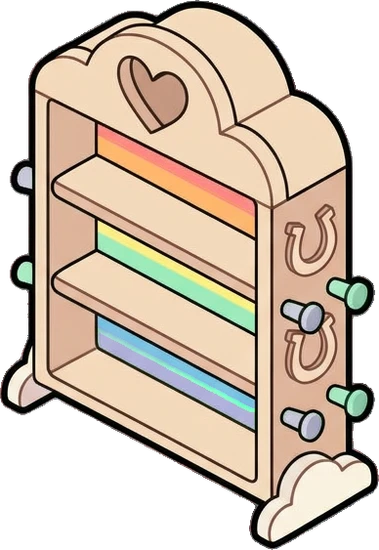 Bookcases, a sticker from the The Unicorn Stable world