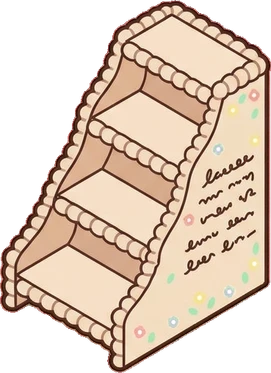 Tiered displays, a sticker from the The Unicorn Stable world