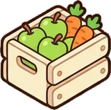 Baskets and floor things, a sticker from the The Unicorn Stable world