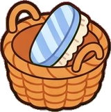 Baskets and floor things, a sticker from the The Unicorn Stable world