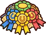 Baskets and floor things, a sticker from the The Unicorn Stable world