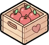 Baskets and floor things, a sticker from the The Unicorn Stable world