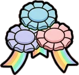 Baskets and floor things, a sticker from the The Unicorn Stable world
