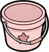 Baskets and floor things, a sticker from the The Unicorn Stable world