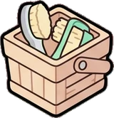 Baskets and floor things, a sticker from the The Unicorn Stable world