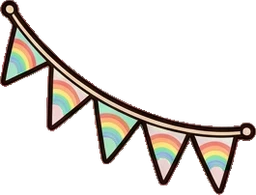 Garlands and hanging things, a sticker from the The Unicorn Stable world