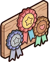 Garlands and hanging things, a sticker from the The Unicorn Stable world