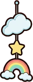 Garlands and hanging things, a sticker from the The Unicorn Stable world