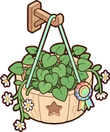 Hanging plants, a sticker from the The Unicorn Stable world