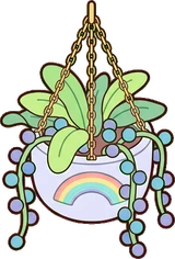 Hanging plants, a sticker from the The Unicorn Stable world
