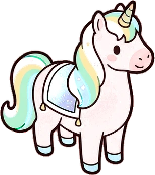 Ponies and big animals, a sticker from the The Unicorn Stable world