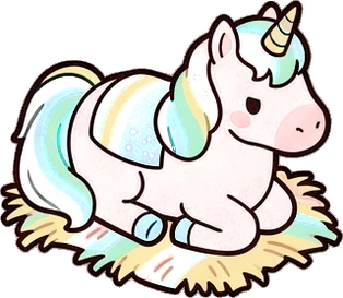 Ponies and big animals, a sticker from the The Unicorn Stable world