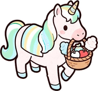 Ponies and big animals, a sticker from the The Unicorn Stable world