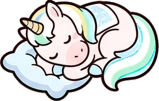 Ponies and big animals, a sticker from the The Unicorn Stable world