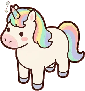 Ponies and big animals, a sticker from the The Unicorn Stable world