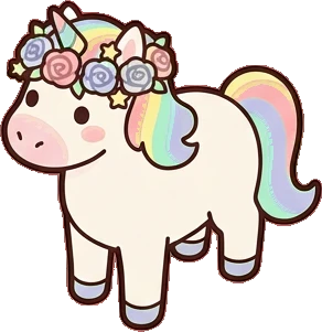 Ponies and big animals, a sticker from the The Unicorn Stable world