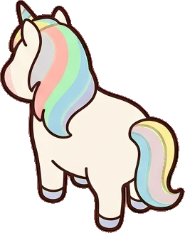 Ponies and big animals, a sticker from the The Unicorn Stable world