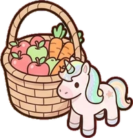 Big floor pieces, a sticker from the The Unicorn Stable world