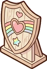 Big floor pieces, a sticker from the The Unicorn Stable world