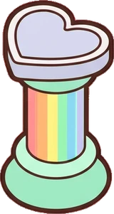 Pedestals and plant stands, a sticker from the The Unicorn Stable world