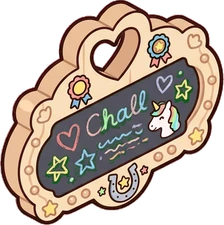 Signboards and chalkboards, a sticker from the The Unicorn Stable world