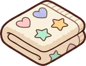 Cushions and blankets, a sticker from the The Unicorn Stable world