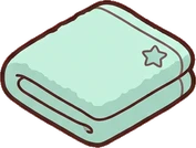 Cushions and blankets, a sticker from the The Unicorn Stable world