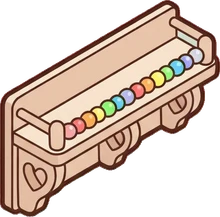 Wall shelves, a sticker from the The Unicorn Stable world