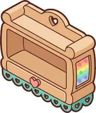 Wall shelves, a sticker from the The Unicorn Stable world