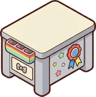 Desks and workbenches, a sticker from the The Unicorn Stable world