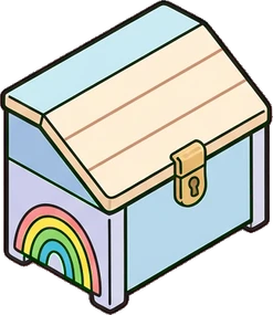 Desks and workbenches, a sticker from the The Unicorn Stable world