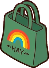 Bags, hats and shoes, a sticker from the The Unicorn Stable world