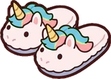 Bags, hats and shoes, a sticker from the The Unicorn Stable world