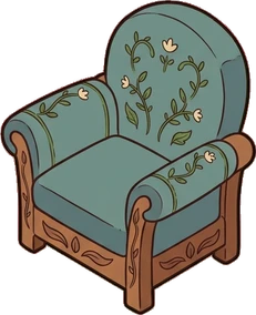 Chairs, a sticker from the Witch Workshop world