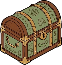 Chests and trunks, a sticker from the Witch Workshop world