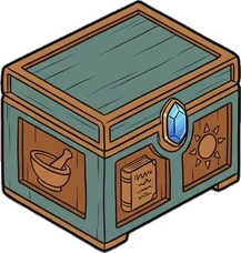 Chests and trunks, a sticker from the Witch Workshop world